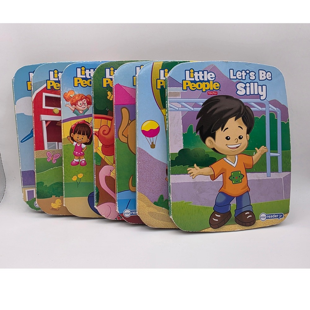 Fisher Price Little People Me Reader Jr Board Books Set of 7 Kids Learning